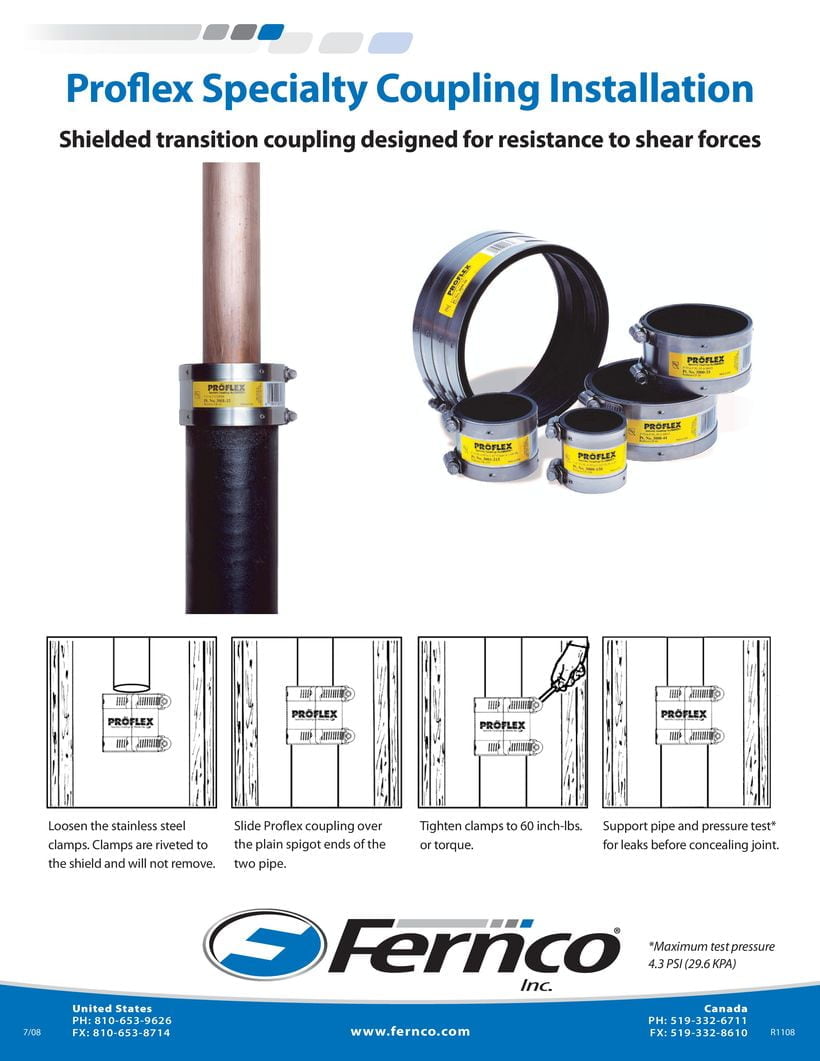 Fernco Proflex Specialty Coupling Installation | Fernco - US